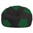 Кресло-мешок Мяч чёрный - зелёный М 1.1-397