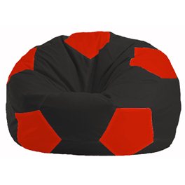 Кресло-мешок Мяч чёрный - красный М 1.1-467