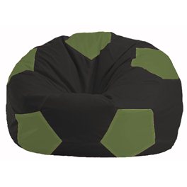 Кресло-мешок Мяч чёрный - оливковый М 1.1-399