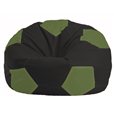 Кресло-мешок Мяч чёрный - оливковый М 1.1-399