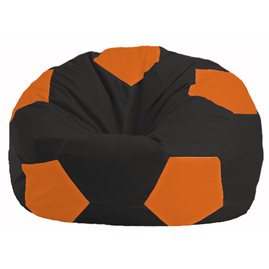 Кресло-мешок Мяч чёрный - оранжевый М 1.1-400