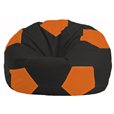 Кресло-мешок Мяч чёрный - оранжевый М 1.1-400