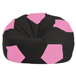 Кресло-мешок Мяч чёрный - розовый М 1.1-469