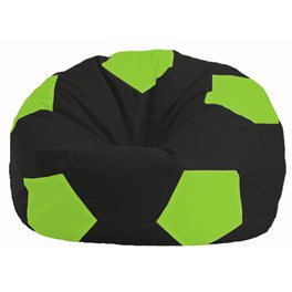 Кресло-мешок Мяч чёрный - салатовый М 1.1-466