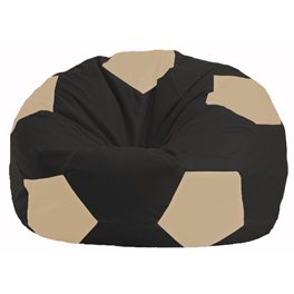 Кресло-мешок Мяч чёрный - светло-бежевый М 1.1-471