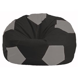 Кресло-мешок Мяч чёрный - серый М 1.1-473