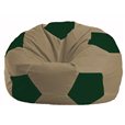 Кресло-мешок Мяч бежевый - тёмно-зелёный М 1.1-83