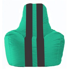 Кресло-мешок Спортинг бирюзовый - чёрный С1.1-283