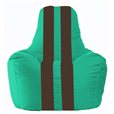 Кресло-мешок Спортинг бирюзовый - коричневый С1.1-298