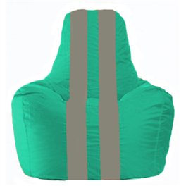Кресло-мешок Спортинг бирюзовый - серый С1.1-292
