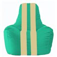 Кресло-мешок Спортинг бирюзовый - светло-бежевый С1.1-293