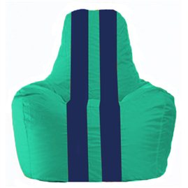 Кресло-мешок Спортинг бирюзовый - тёмно-синий С1.1-286