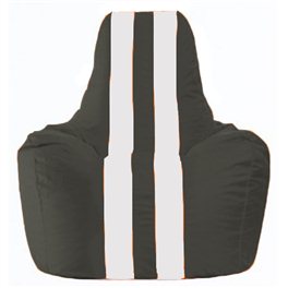 Кресло-мешок Спортинг чёрный - белый С1.1-392