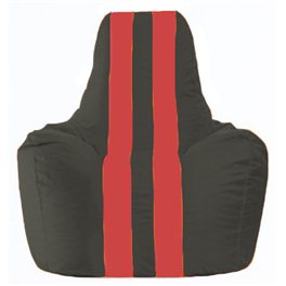 Кресло-мешок Спортинг чёрный - красный С1.1-467