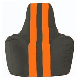 Кресло-мешок Спортинг чёрный - оранжевый С1.1-400