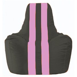 Кресло-мешок Спортинг чёрный - розовый С1.1-469