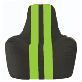 Кресло-мешок Спортинг чёрный - салатовый С1.1-466