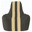 Кресло-мешок Спортинг чёрный - светло-бежевый С1.1-471