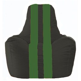 Кресло-мешок Спортинг чёрный - зелёный С1.1-397