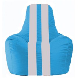 Кресло-мешок Спортинг голубой - белый С1.1-282