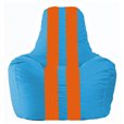 Кресло-мешок Спортинг голубой - оранжевый С1.1-278