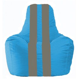 Кресло-мешок Спортинг голубой - серый С1.1-27