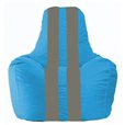 Кресло-мешок Спортинг голубой - серый С1.1-27