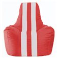 Кресло-мешок Спортинг красный - белый С1.1-181