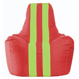 Кресло-мешок Спортинг красный - салатовый С1.1-457