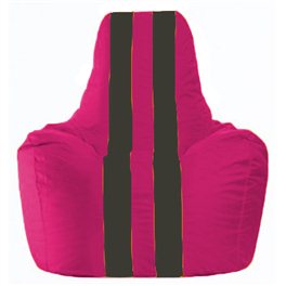 Кресло-мешок Спортинг лиловый - чёрный С1.1-381