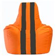 Кресло-мешок Спортинг оранжевый - чёрный С1.1-600