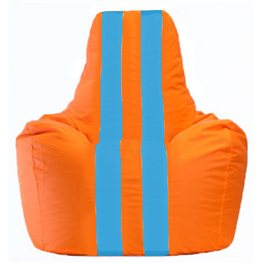 Кресло-мешок Спортинг оранжевый - голубой С1.1-220