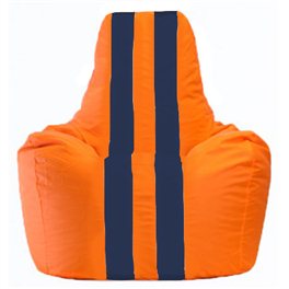 Кресло-мешок Спортинг оранжевый - тёмно-синий С1.1-209