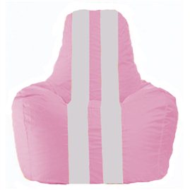 Кресло-мешок Спортинг розовый - белый С1.1-189