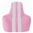 Кресло-мешок Спортинг розовый - белый С1.1-189