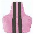 Кресло-мешок Спортинг розовый - чёрный С1.1-188
