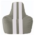 Кресло-мешок Спортинг серый - белый С1.1-324