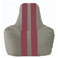Кресло-мешок Спортинг серый - бордовый С1.1-336
