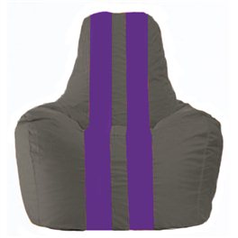 Кресло-мешок Спортинг серый - фиолетовый С1.1-352