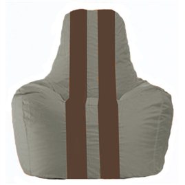 Кресло-мешок Спортинг серый - коричневый С1.1-340