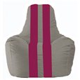 Кресло-мешок Спортинг серый - лиловый С1.1-353