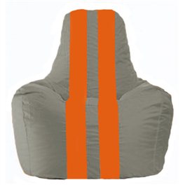 Кресло-мешок Спортинг серый - оранжевый С1.1-342