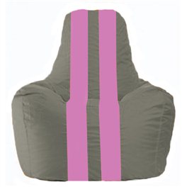 Кресло-мешок Спортинг серый - розовый С1.1-333