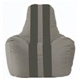 Кресло-мешок Спортинг серый - тёмно-серый С1.1-351