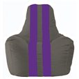 Кресло-мешок Спортинг тёмно-серый - фиолетовый С1.1-370