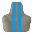 Кресло-мешок Спортинг серый - голубой С1.1-337