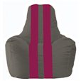 Кресло-мешок Спортинг тёмно-серый - лиловый С1.1-371