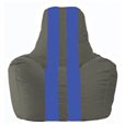 Кресло-мешок Спортинг тёмно-серый - синий С1.1-367