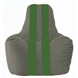 Кресло-мешок Спортинг тёмно-серый - зелёный С1.1-361