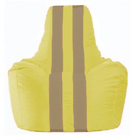 Кресло-мешок Спортинг жёлтый - тёмно-бежевый С1.1-252